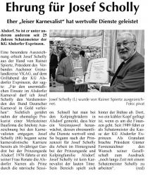 Ehrung fr Josef Scholly